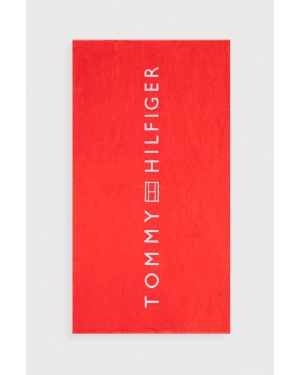 Tommy Hilfiger ręcznik bawełniany kolor czerwony UU0UU00074