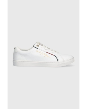 Tommy Hilfiger sneakersy skórzane TH SIGNATURE SNEAKER kolor biały FW0FW06322