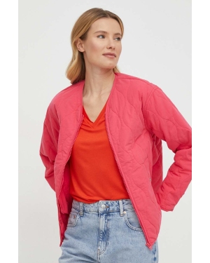 United Colors of Benetton kurtka damska kolor różowy przejściowa