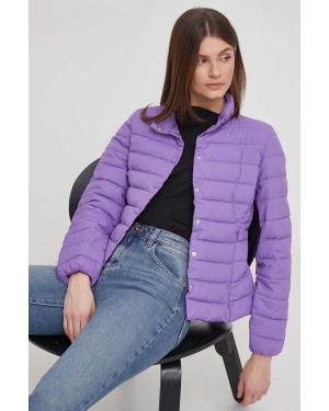 Sisley kurtka damska kolor fioletowy przejściowa
