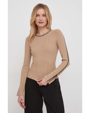 Sisley sweter damski kolor beżowy