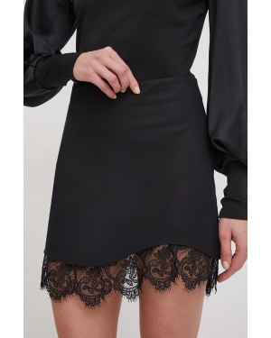 Sisley spódnica kolor czarny mini prosta