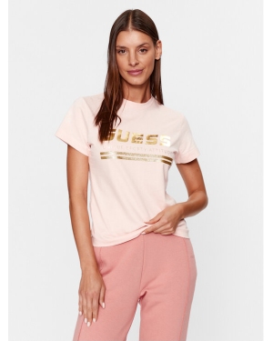 Guess T-Shirt V3BI13 I3Z14 Różowy Regular Fit