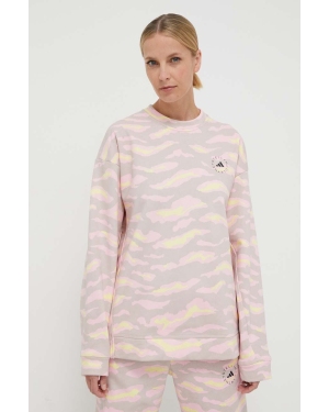 adidas by Stella McCartney bluza bawełniana damska kolor różowy wzorzysta IN3633