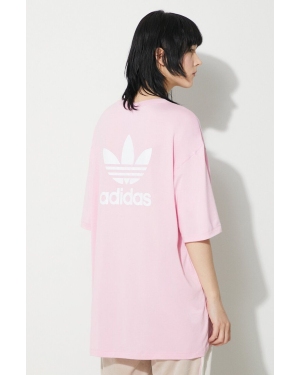 adidas Originals t-shirt Trefoil Tee damski kolor różowy IR8067