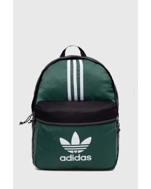 adidas Originals plecak kolor zielony duży z nadrukiem IS4560