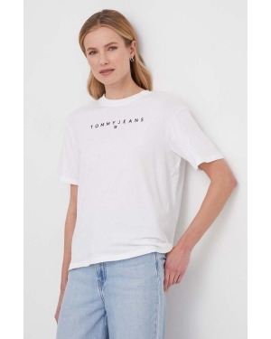 Tommy Jeans t-shirt bawełniany damski kolor biały DW0DW17836