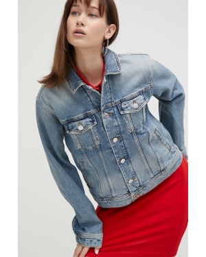 Tommy Jeans kurtka jeansowa damska kolor niebieski przejściowa oversize