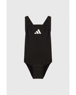 adidas Performance jednoczęściowy strój kąpielowy dziecięcy 3 BARS SOL ST kolor czarny