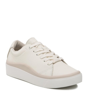 Calvin Klein Sneakersy Cupsole Wave Lace Up HW0HW01349 Beżowy