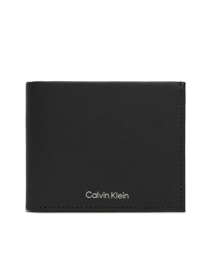 Calvin Klein Duży Portfel Męski Ck Must Bifold 5Cc W/Coin K50K511381 Czarny