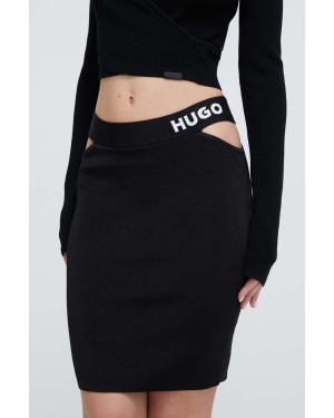 HUGO spódnica kolor czarny mini ołówkowa 50507906