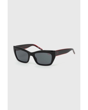 HUGO okulary przeciwsłoneczne damskie kolor czarny HG 1264/S