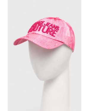 Versace Jeans Couture czapka z daszkiem kolor różowy wzorzysta 76HAZK18 ZG266