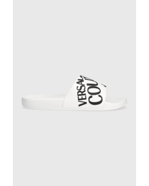 Versace Jeans Couture klapki Slide męskie kolor biały 76YA3SQ1 71352 003