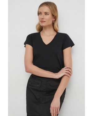 Mos Mosh t-shirt bawełniany damski kolor czarny