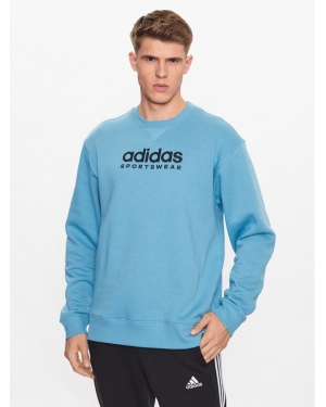 adidas Bluza All SZN Fleece Graphic Sweatshirt IC9825 Niebieski Loose Fit