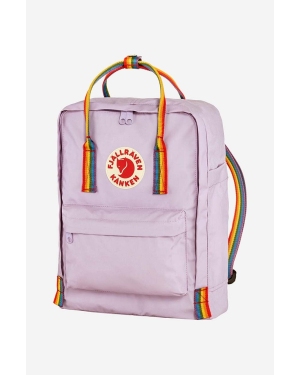 Fjallraven plecak Kanken Rainbow kolor fioletowy mały z aplikacją F23620.457.907-907
