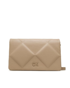 Calvin Klein Torebka Re-Lock Qult Shoulder Bag K60K611021 Beżowy