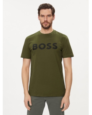 Boss T-Shirt Thinking 1 50481923 Zielony Regular Fit