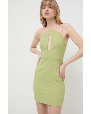 Elisabetta Franchi sukienka kolor zielony mini dopasowana AB51441E2