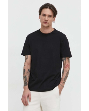 Hugo Blue t-shirt bawełniany 2-pack męski kolor czarny gładki 50522383