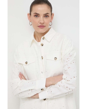 Twinset koszula damska kolor biały regular z kołnierzykiem klasycznym