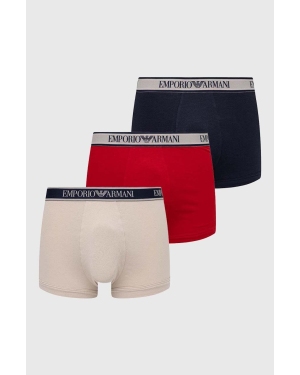 Emporio Armani Underwear bokserki 3-pack męskie kolor czerwony