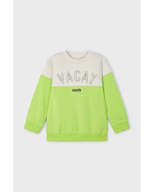 Mayoral bluza dziecięca kolor zielony z nadrukiem