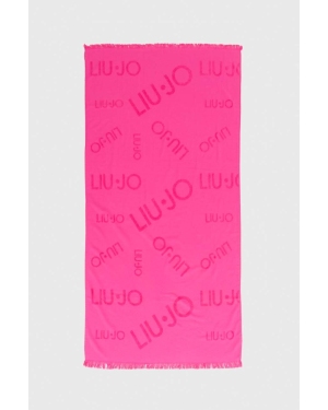 Liu Jo ręcznik bawełniany kolor różowy