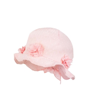 Jamiks kapelusz bawełniany dziecięcy AWELINE kolor różowy bawełniany