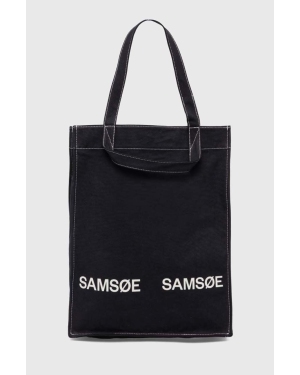 Samsoe Samsoe torba bawełniana kolor czarny