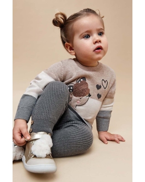 Mayoral sukienka niemowlęca kolor beżowy mini prosta