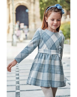 Mayoral sukienka dziecięca kolor niebieski mini rozkloszowana