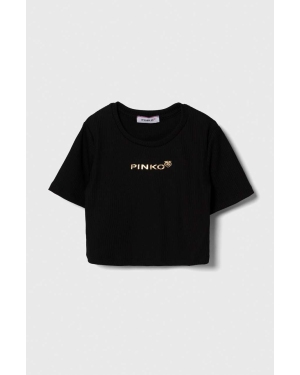 Pinko Up t-shirt dziecięcy kolor czarny