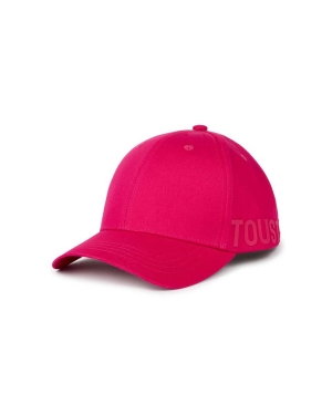 Tous czapka z daszkiem bawełniana kolor różowy gładka