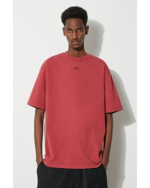 A-COLD-WALL* t-shirt bawełniany Essential T-Shirt męski kolor czerwony z aplikacją ACWMTS177