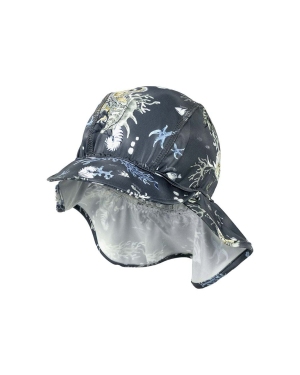 Jamiks czapka z daszkiem dziecięca kolor granatowy wzorzysta