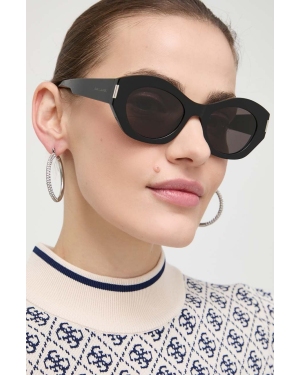 Saint Laurent okulary przeciwsłoneczne damskie kolor czarny SL 639