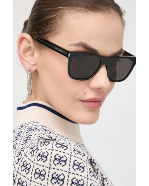 Saint Laurent okulary przeciwsłoneczne męskie kolor czarny SL 619