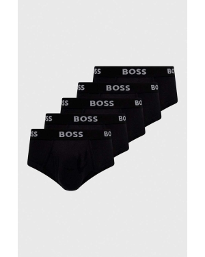 BOSS slipy bawełniane 5-pack kolor czarny