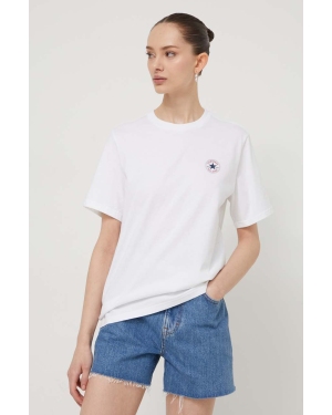Converse t-shirt bawełniany kolor beżowy z nadrukiem