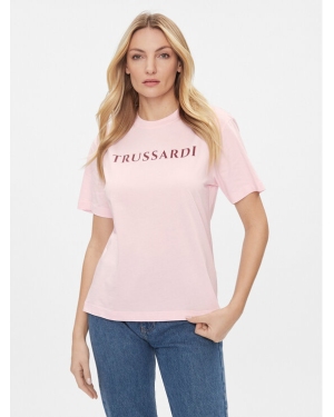 Trussardi T-Shirt 56T00592 Różowy Regular Fit