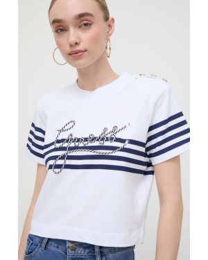 Guess t-shirt bawełniany MARINA damski kolor biały W4GI18 K8FQ4
