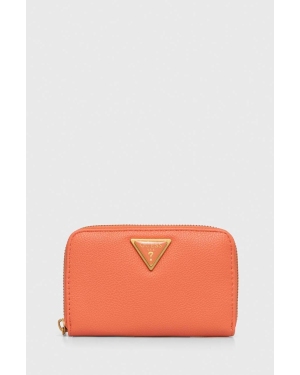Guess portfel damski kolor pomarańczowy
