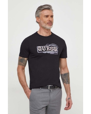 Guess t-shirt męski kolor czarny z nadrukiem M4GI26 J1314
