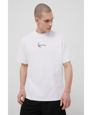 Karl Kani t-shirt bawełniany kolor biały z aplikacją KKMQ12002WHT-white