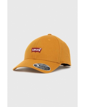 Levi's czapka z daszkiem kolor beżowy z nadrukiem D6608.0004-97