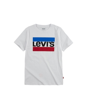Levi's T-shirt dziecięcy kolor biały z nadrukiem