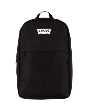 Levi's plecak dziecięcy kolor czarny mały z nadrukiem